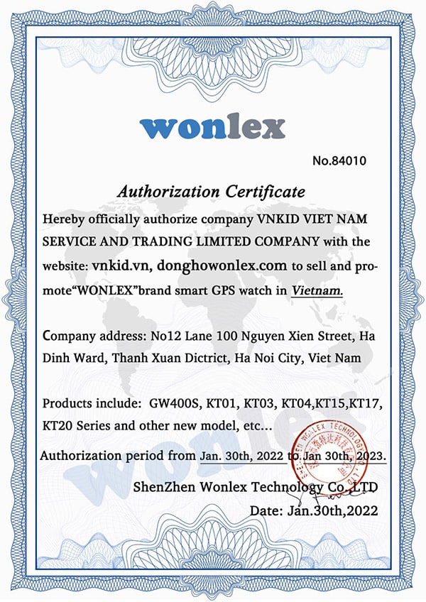 VNKID - đơn vị phân phối chính hãng dòng đồng hồ định vị cao cấp Wonlex