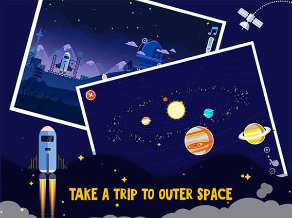 Astronomy for Kids là trò chơi giáo dục ở trẻ