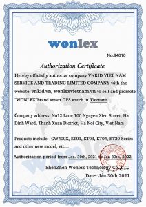 Giấy chứng nhận VNKid - Việt Nam là nhà phân phối chính thức của Wonlex